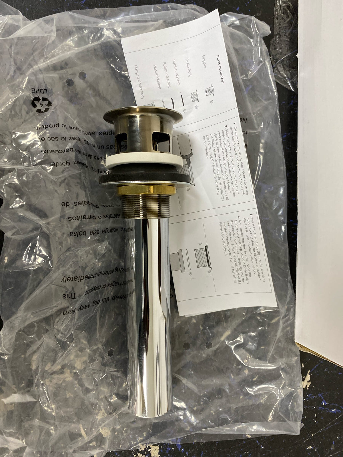 Native Trails DR120-BN 1-1/2" Drain Assembly - Less Overflow - Brushed Nickel