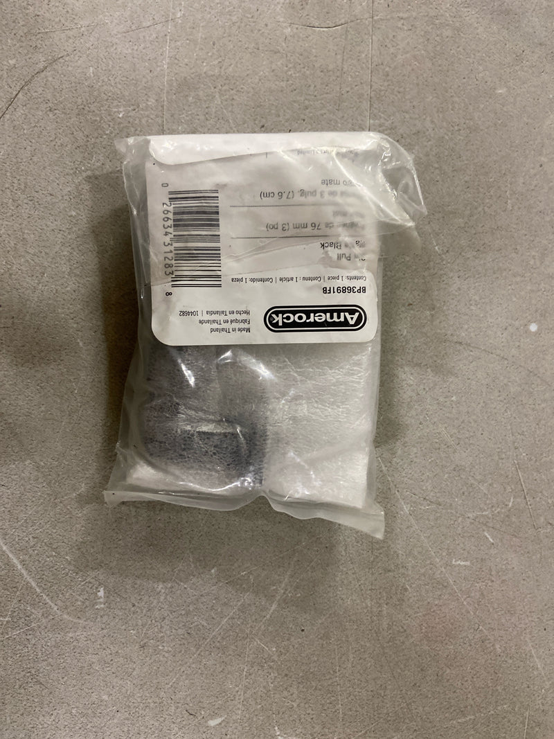 Amerock | Cabinet Pull | Matte Black | 3 inch (76 mm) Center to Center | Stature | 1 Pack | Drawer Pull | Drawer Handle | Cabinet Hardware