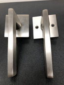 Emtek 510HLOUS15 Helios Brass Modern Passage Door Lever Set from the Contemporary Collection - Satin Nickel