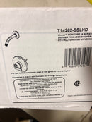 Delta Lineax 14 Series Shower Faucet Set, Brushed Nickel Shower Head and Handle Set, Valve Trim Kit, Stainless T14262-SSLHD (Valve and Head Not Included)