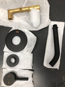 Vigo VG05001MB Olus 1.2 GPM Wall Mounted Widespread Bathroom Faucet - Matte Black