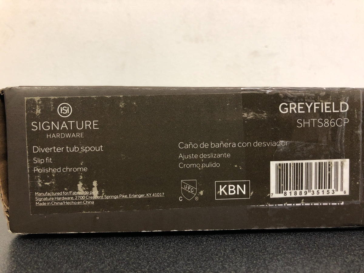 Signature Hardware Greyfield 7-15/16" Integrated Diverter Tub Spout