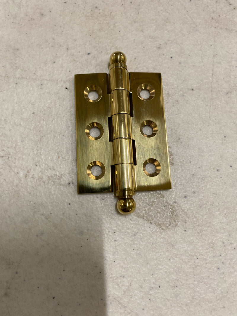 Deltana CH2015U3-UNL Solid Brass 2-Inch x 1-1/2-Inch Cabinet Hinge with Ball Tips