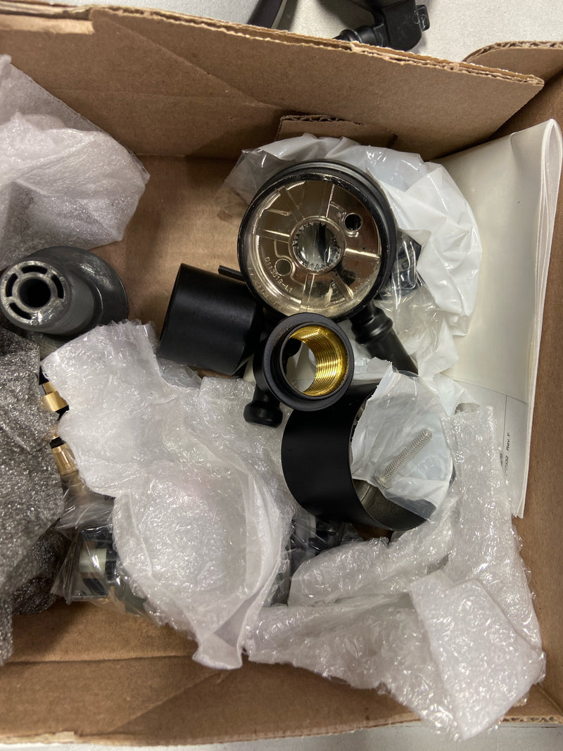 Delta T27984-BL Broderick 17 Series Pressure Balanced Valve Trim with Integrated Volume Control and 6 Function Diverter for Three Shower Applications - Less Rough-In - Matte Black