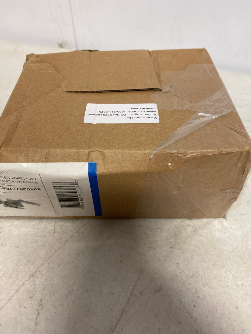 Miseno MLK3022SN Lorton Flat Bar Privacy Door Lever Set - Satin Nickel