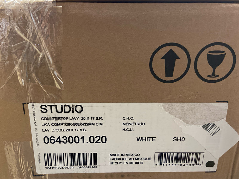 American Standard 0643001.020 Studio Drop in Sink with Center Faucet Holes , White , 7.00 in wide x 17.75 in tall x 21 in deep