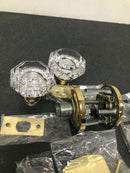 Baldwin Reserve PSCRYTRR003 Passage Crystal Knob with Traditional Round Rose Lifetime Brass Finish