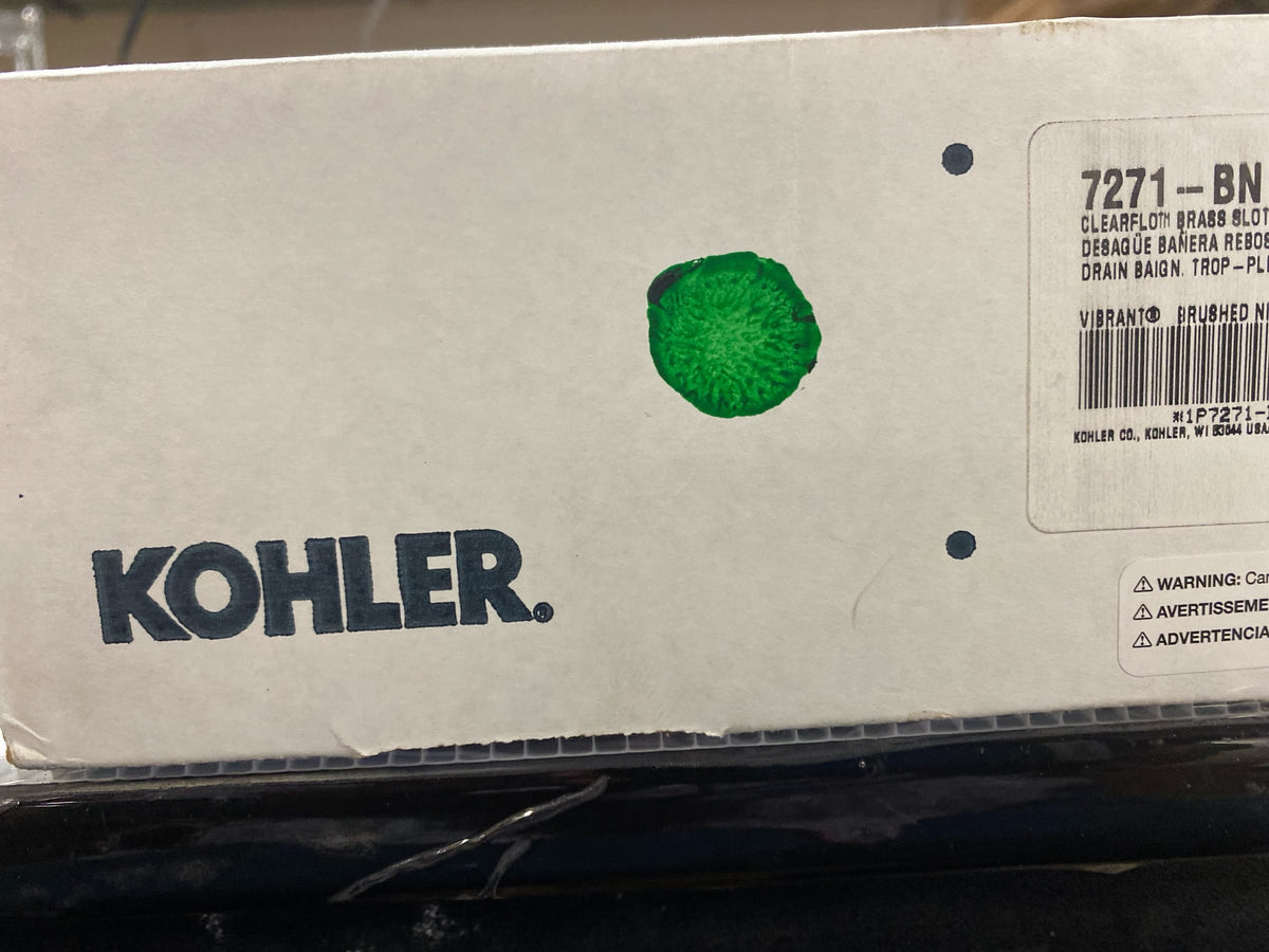 Kohler K-7271-BN Clearflo 1-1/2" Toe-Tap Tub Drain Kit - with Brass Slotted Overflow - Vibrant Brushed Nickel