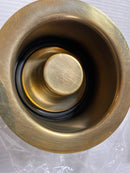 Signature Hardware SH163AGBR 3-1/2" Brass Kitchen Deep Garbage Disposal Flange and Stopper - Aged Brass