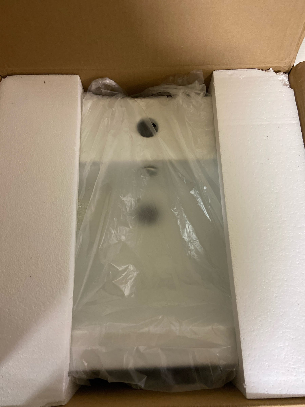ALFI brand ABC801 White 17" Square Drop In Ceramic Sink with Faucet Hole