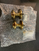 Grandeur 820240 Circulaire Solid Brass Rose Privacy Door Knob Set with Circulaire Knob and 2-3/8" Backset - Vintage Brass
