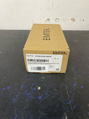 Emtek 5112US4.CCUS4.KNKUS4 Passage Select Conical Knurled Knob with Modern Rectangular Rosette - Satin Brass