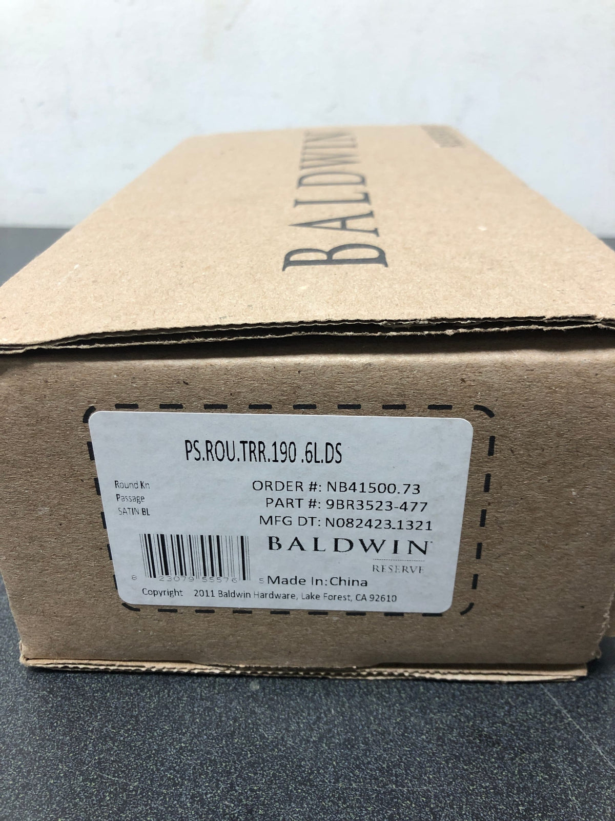 Baldwin PSROUTRR190 - Passage Knobset