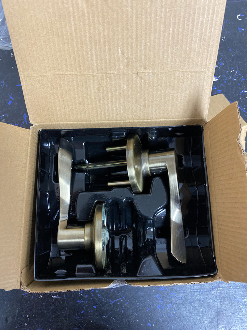 Kwikset 200BL-5 Balboa Reversible Passage Leverset - Antique Brass