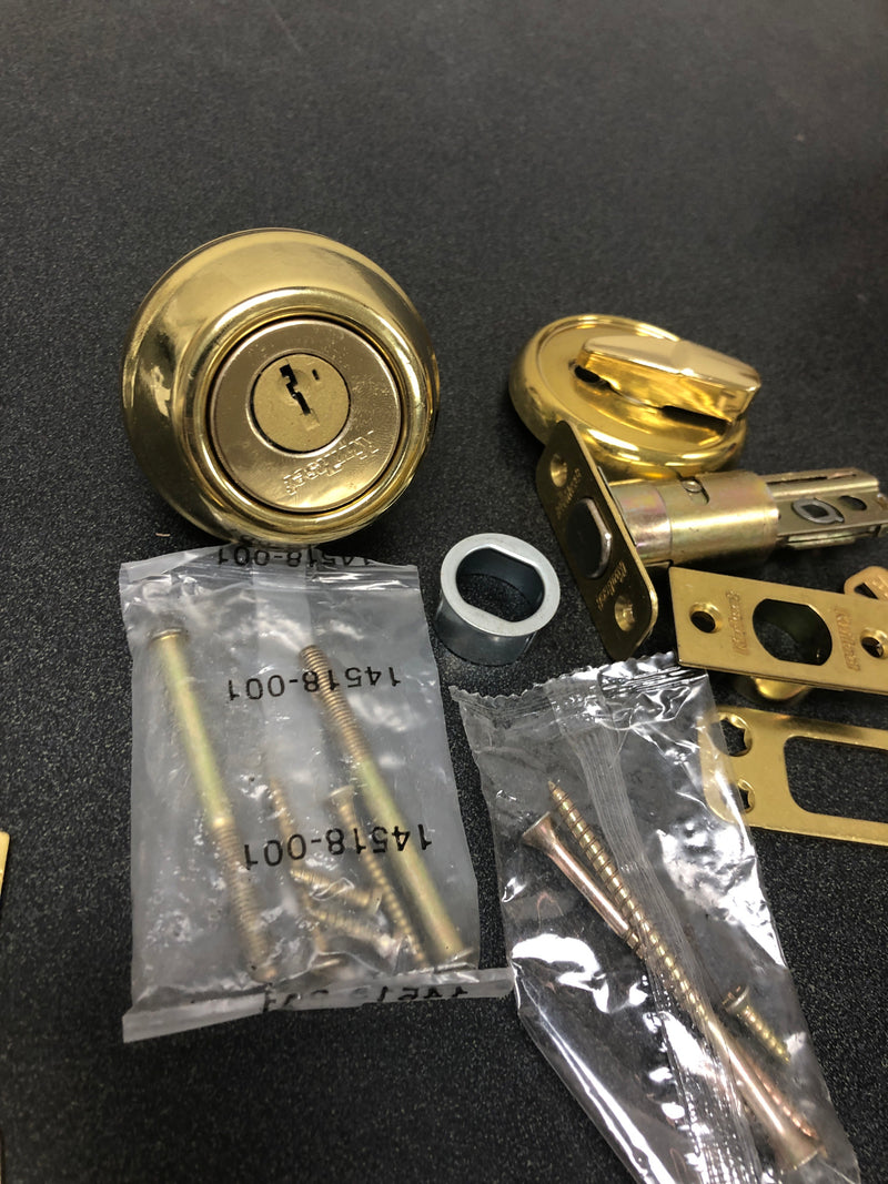 Kwikset 780-3S.STRKP 780 Single Cylinder Keyed Entry Deadbolt with SmartKey from the Signature Series - Polished Brass