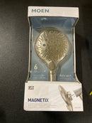 Moen 26603SRN Attract with Magnetix 6-Spray Single Wall Mount 5.5 in. Handheld Adjustable Shower Head in Spot Resist Brushed Nickel