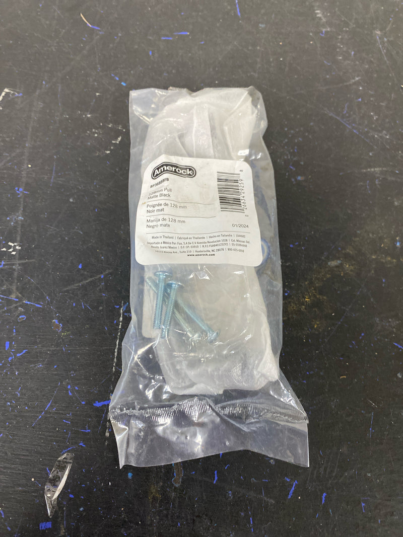 Amerock BP36888FB Stature 5-1/16 Inch Center to Center Handle Cabinet Pull - Matte Black