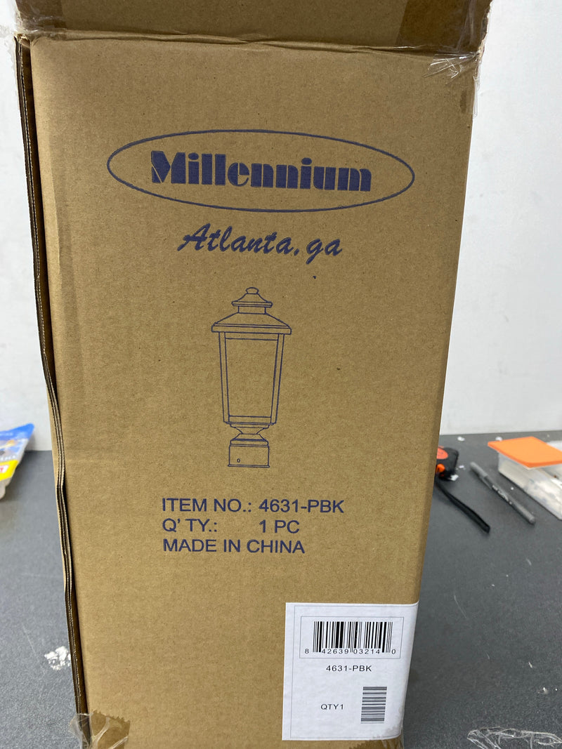 Millennium Lighting 4631-PBK Eldrick 14" Tall Outdoor Single Head Post Light - Powder Coat Black