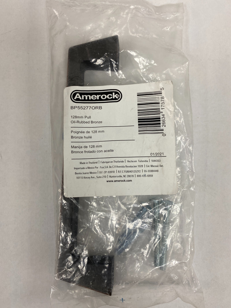 Amerock BP55277ORB Blackrock 5-1/16 in (128 mm) Center-to-Center Oil-Rubbed Bronze Drawer Pull