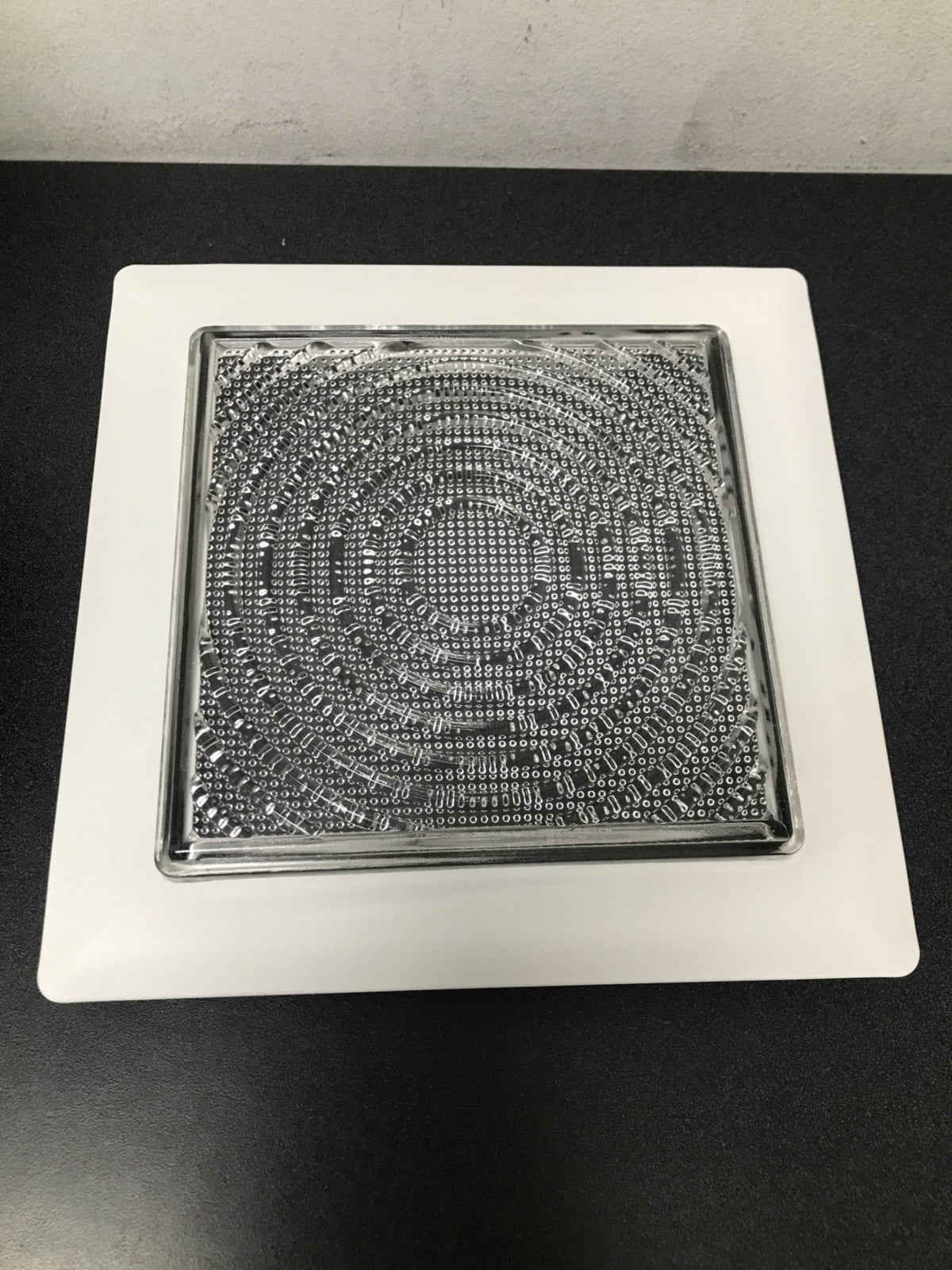 Elco EL11W 8" Square Trim with Fresnel Glass Lens - White