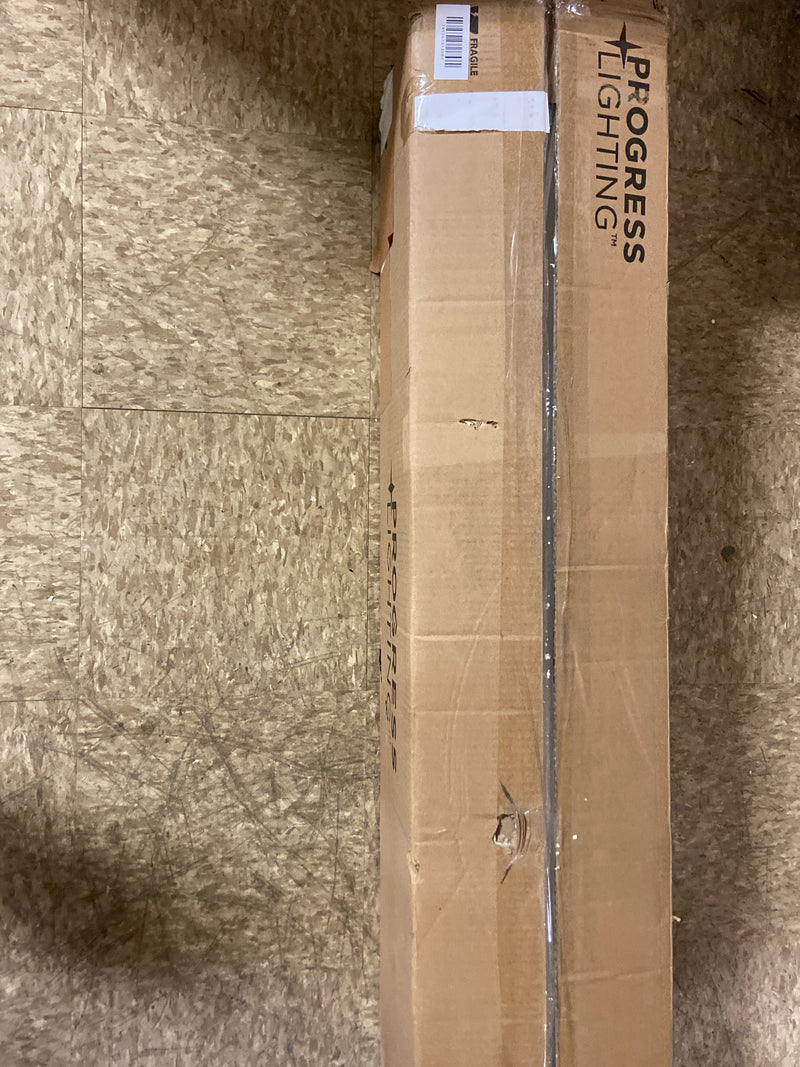 Progress lighting P300393-31M Clear Glass 36 in. 5-Light Matte Black Transitional Vanity Light with Clear Glass for Bathroom