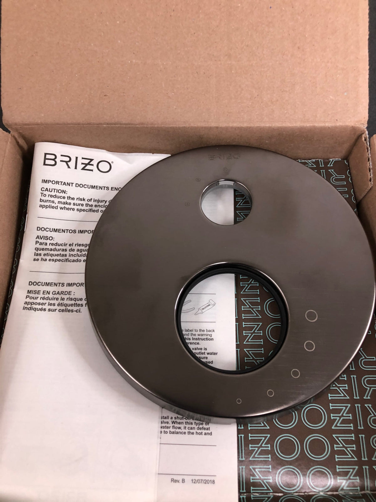 Brizo Litze Thermostatic Valve Trim with Integrated Volume Control and 3 Function Diverter for Two Shower Applications - Less Rough-In and Handles