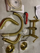Pfister LG6-3TBBG Tisbury Wall Mounted Tub Filler with Built-In Diverter - Includes Hand Shower - Brushed Gold