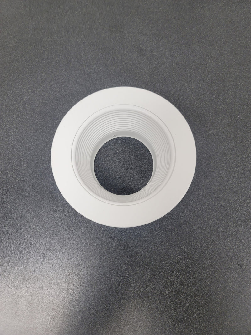 Nora Lighting 4" Baffle Recessed Trim with Metal Ring - White / White