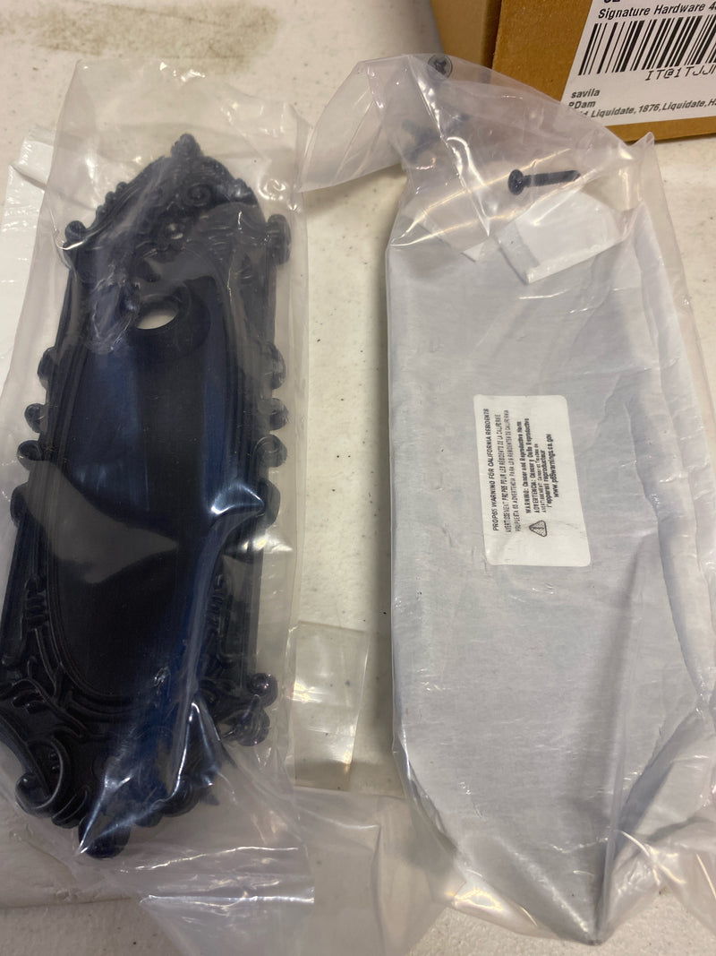 Signature Hardware 480936 Valma Solid Brass Passage Door Knob Set with Adjustable 2-3/8" or 2-3/4" Backset - Matte Black