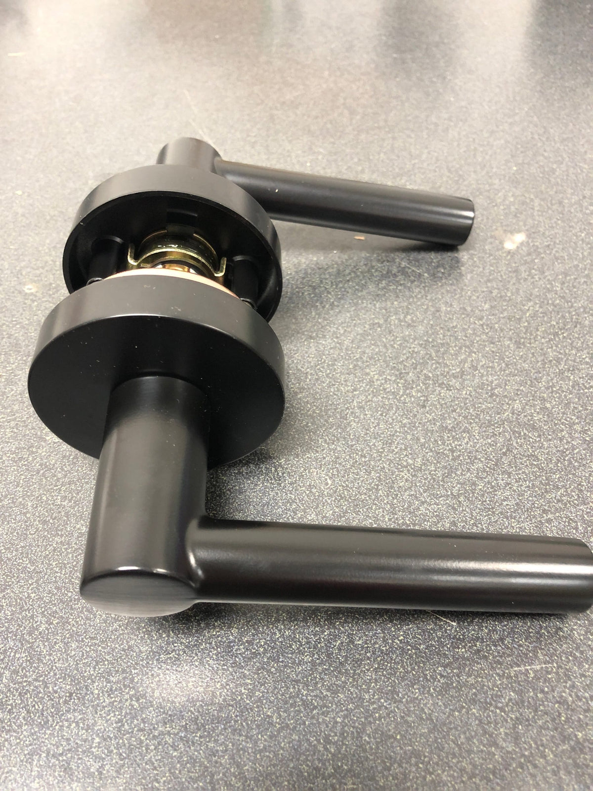 Miseno MLK4012BK Elkton Round Rod Passage Door Lever Set - Matte Black
