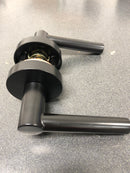 Miseno MLK4012BK Elkton Round Rod Passage Door Lever Set - Matte Black