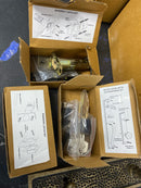 Signature Hardware 441515 Traeger Right Handed Solid Brass Hammered Style Full Plate Keyed Entry Single Cylinder Door Handleset with Interior Lever and 2-3/8" Backset - Antique Brass