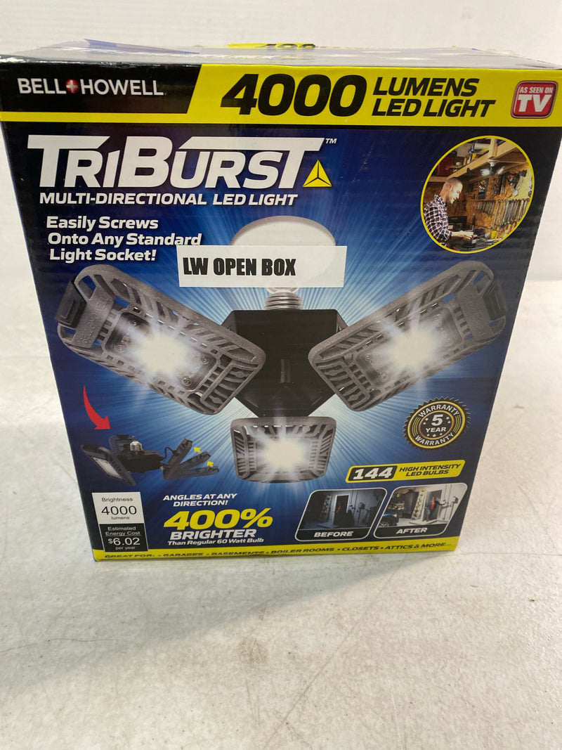Bell + howell 7090 TriBurst 10.5 in. 144 High Intensity LED 4000 Lumens Flush Mount Ceiling Light with 3 Adjustable Heads
