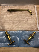 Kohler K-T14414-3-2MB Purist 1.2 GPM Wall Mounted Widespread Bathroom Faucet - Vibrant Brushed Moderne Brass