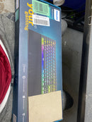 PHILIPS Wired Gaming Keyboard with Palm Rest | LED RGB Mechanical Keyboard w/Custom Cyan Crystal Switches, 38-Key Aliasing, Multimedia Control Dials | 20 Light FX, Custom Light Maps (SPK8624)