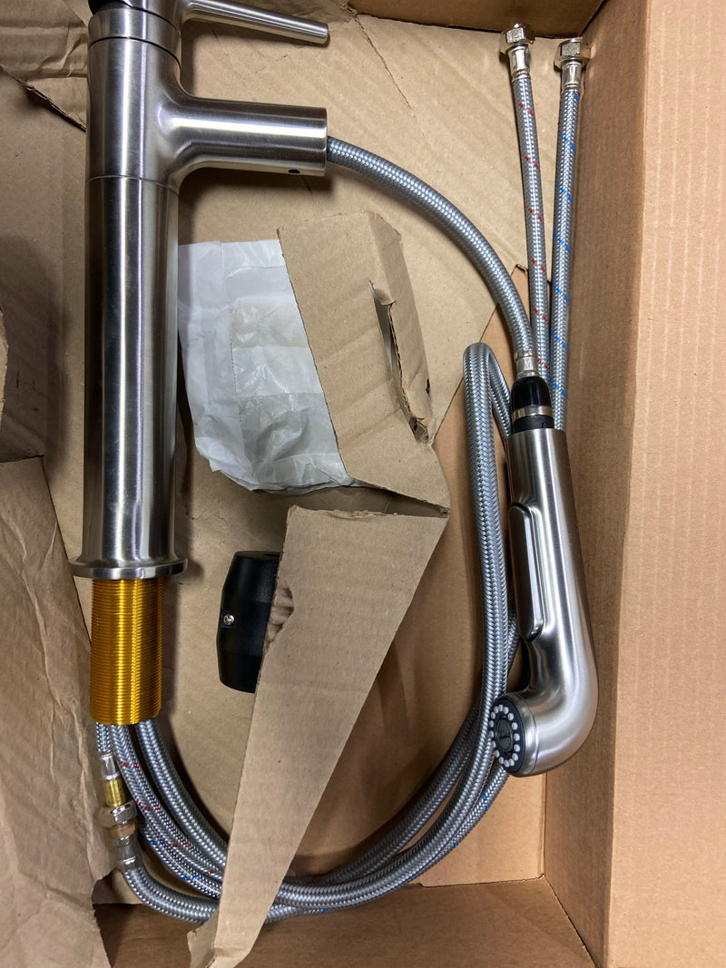 American standard 4803100.075 Studio S Single-Handle Pull-Out Sprayer Kitchen Faucet with Dual Spray in Stainless Steel