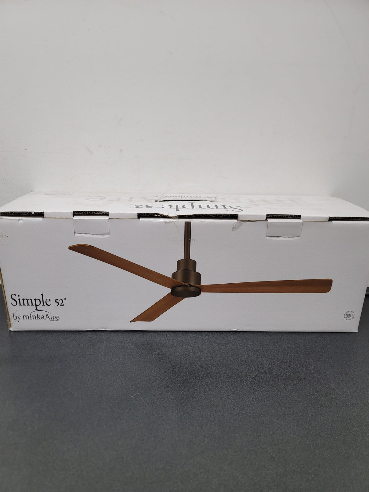 MinkaAire F787-WHF Simple 52" 3 Blade Indoor / Outdoor Energy Star Ceiling Fan with Remote Included - Flat White