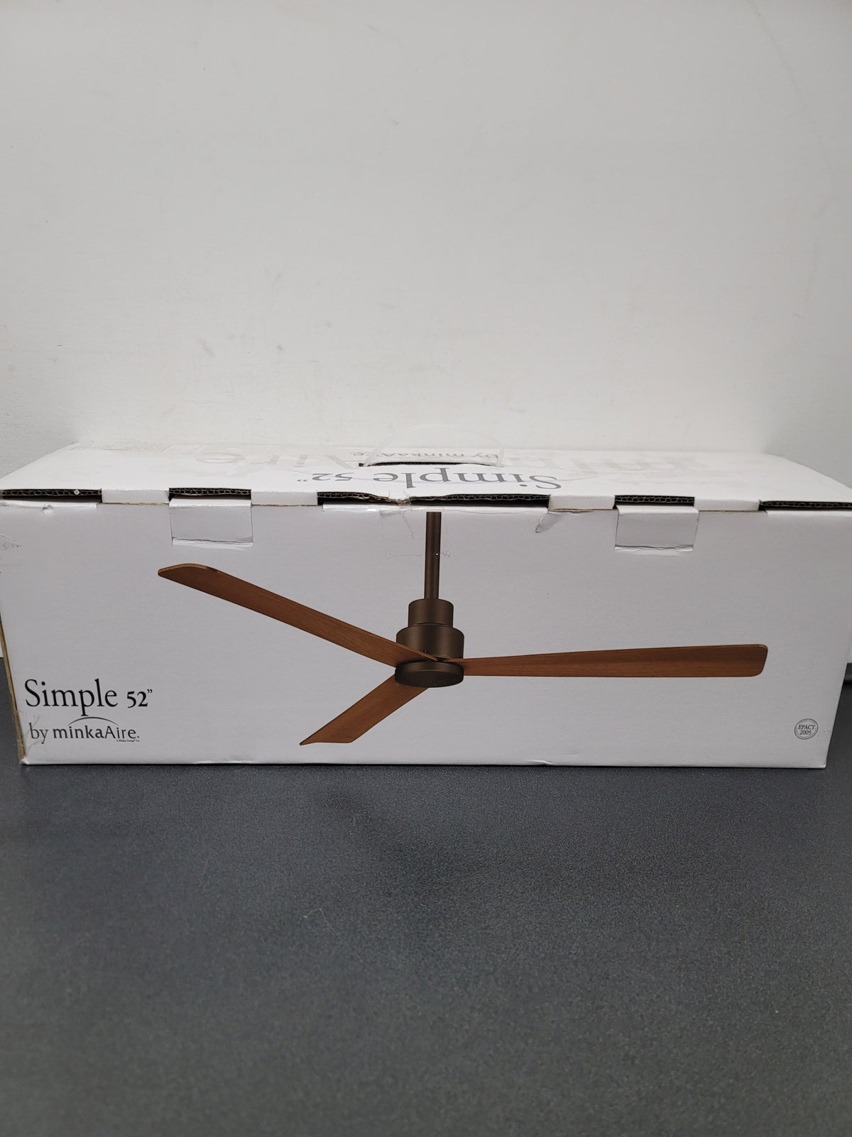 MinkaAire F787-WHF Simple 52" 3 Blade Indoor / Outdoor Energy Star Ceiling Fan with Remote Included - Flat White