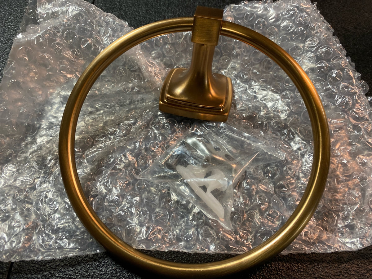 Amerock BH36092CZ Stature 7-9/16" Wall Mounted Towel Ring - Champagne Bronze
