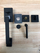 Baldwin FDLAJXSQURCSR190 La Jolla Full Dummy Sectional Handleset with Non-Turning Dummy Interior Square Lever - Satin Black