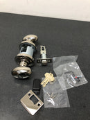 Baldwin 5226055ENTR Egg Style Keyed Entry Door Knob Set with Classic Rosette the Emergency Exit Function - Lifetime Polished Nickel
