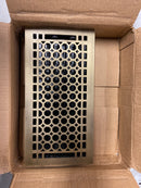 Signature Hardware 301650 Honeycomb Brass Floor Register - 6" x 12" (6-5/8" x 13-1/4" Overall) - Antique Brass