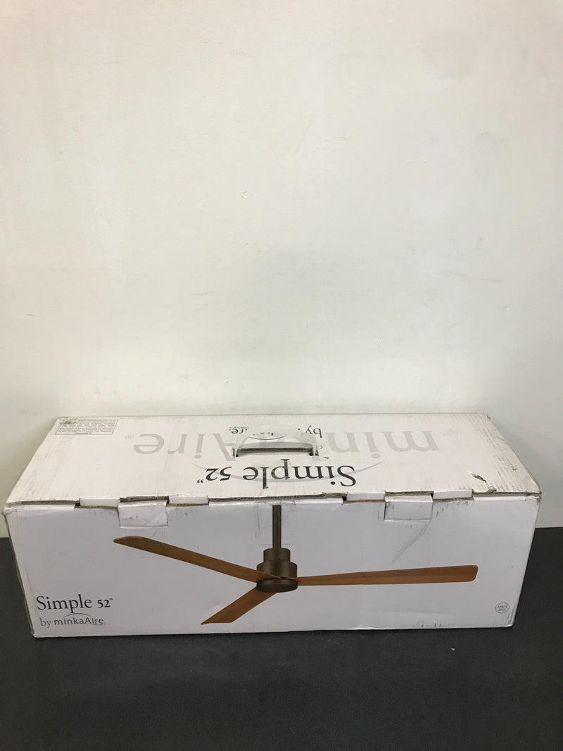 MinkaAire Simple 52" 3 Blade Indoor / Outdoor Ceiling Fan with Remote Included