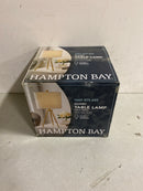 Hampton bay HD6420A Quinby 22 in. Gold Tripod Table Lamp with White Fabric Shade