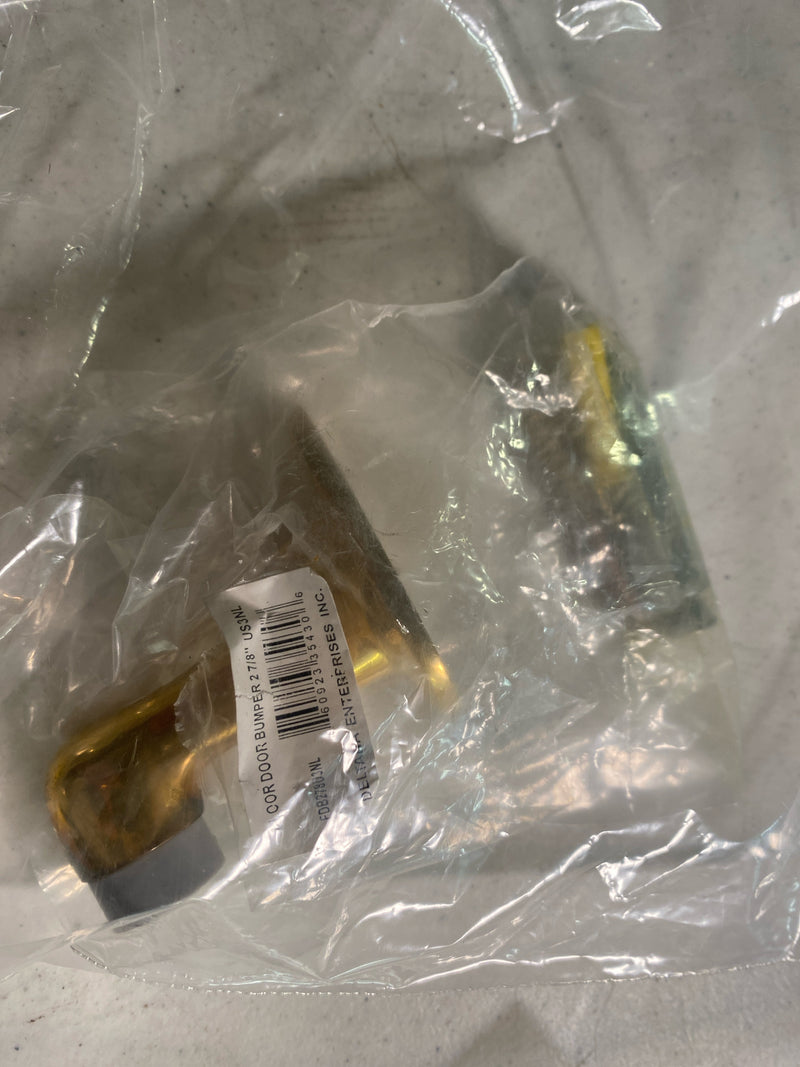 Deltana FDB278U3-UNL 2-1/2 Inch Floor Mounted Gooseneck Door Stop - Unlacquered Brass