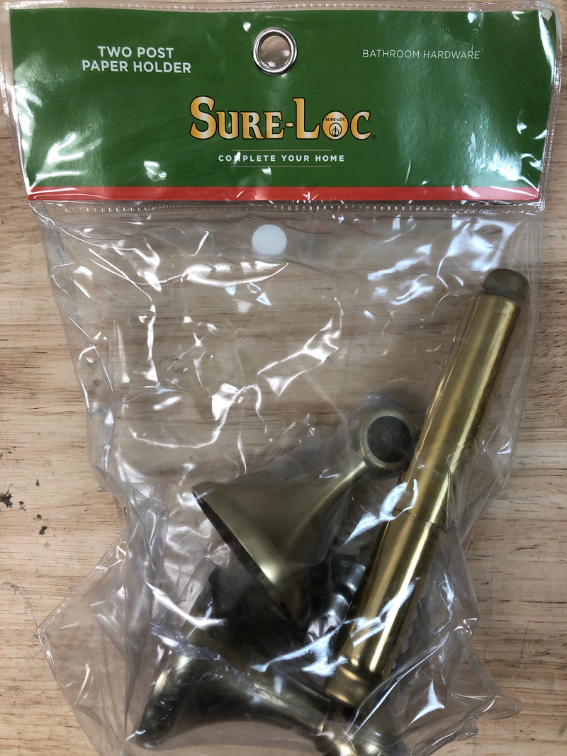 Sure-Loc VT-PH2 SB Ventura Wall Mounted Spring Bar Toilet Paper Holder - Satin Brass