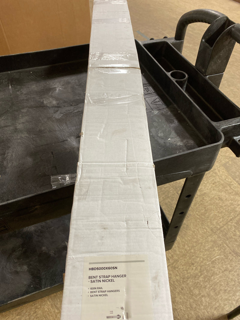 Miseno MBD5000X60SN 60" Bent Strap Barn Door Hardware Kit - Satin Nickel