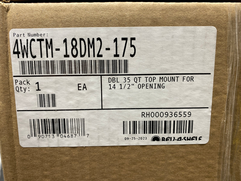 Rev-A-Shelf 4WCTM-18DM2-175 Wood Classics 22-1/4" Wood Top Mount Pull Out Double Waste Containers - Maple / White