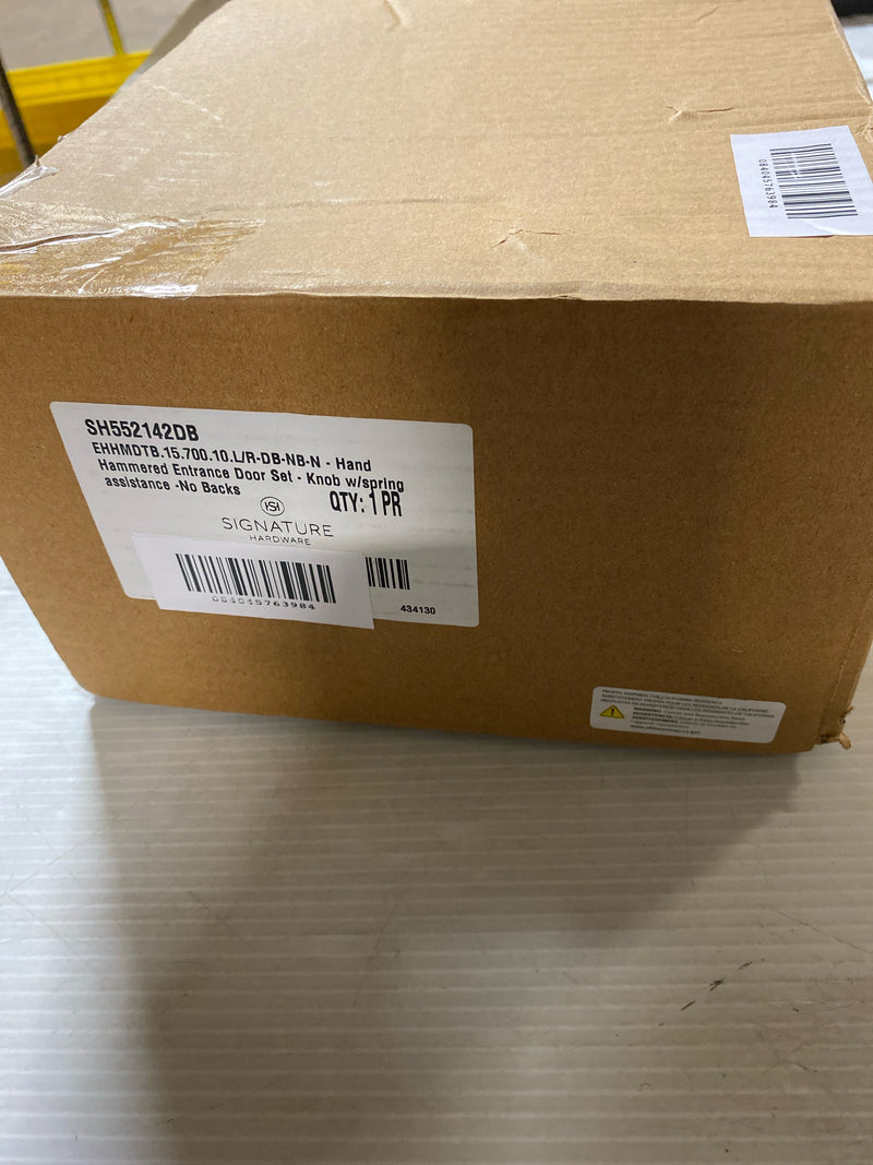 Signature Hardware SH552142DB EHHMDTB.15.700.10.L/R-DB-NB-N - Hand Hammered