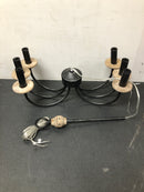 Bella depot FC4050-6H Farmhouse 6-Light French Country Weathered Wood Candle Style Empire Chandelier